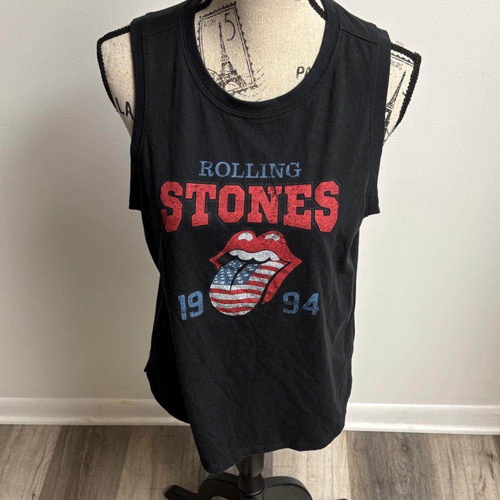 The Rolling Stones Black Crew Neck Tank